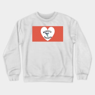 Red Mermaid Heart Nautical Light Blue Atlantic Fossils Shark Tooth Print Crewneck Sweatshirt